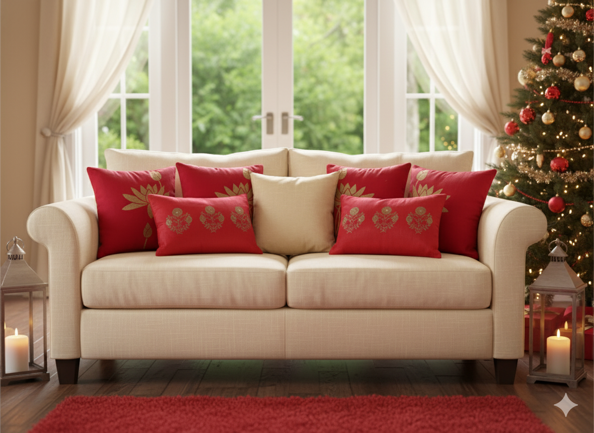 Bloom - Floral | Red (Lumbar)